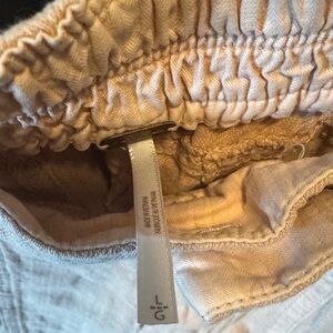 Free people Beige Elastic Waist Pants